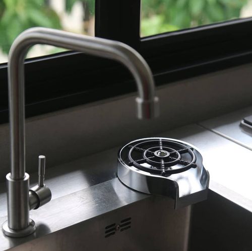 Automatic Cup Washer Faucet Glass Rinser Cleaning Tool Glass Rinser for Kitchen Sinks Glass Cup