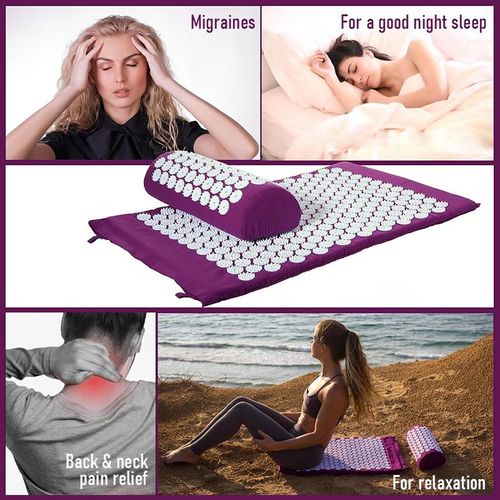 Thousands of Acupressure Points Bed Sofa Chair Acupressure Mat Neck Pillow Set
