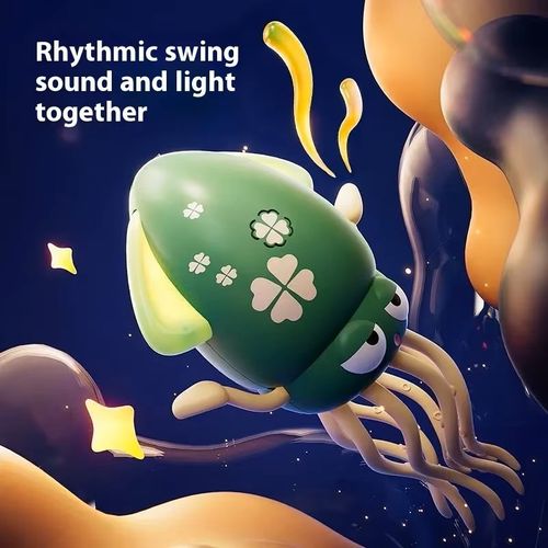 2025 New Electric Dancing Squid Cuttlefish Toys Obstacle Avoidance Equipped Light&Music Sensing Function Plastic Rechargeable