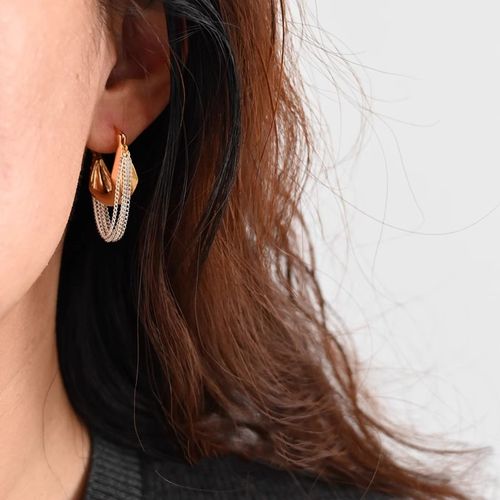 2025 Trendy Bag Earrings Handbag Chain Tassel Earrings 18K Gold Plated Earrings Hoop Jewelry for Women Girls