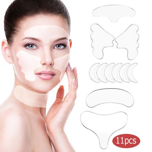 Anti-wrinkle patches -Wrinkle Removal Reusable Silicone Sticker Anti Wrinkle Aging Skin Lifting Care Patch Face Forehead Neck Eye Sticker Pad