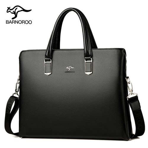 Men's Fashion Messenger Bag Soft Shoulder Bag Men's Business PU Leather Handbag