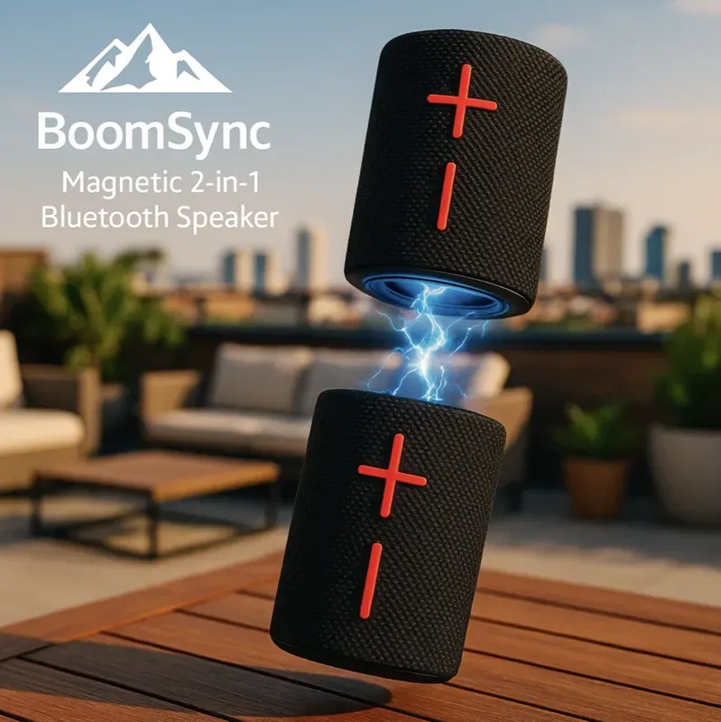 BoomSync - Magnetic 2-in-1 Bluetooth Speaker