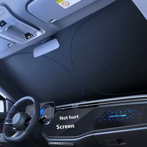 Conveniently Install Anti-Glare Heat Insulation Sunshade Board Foldable Car Windshield Shield for Summer Easy Lift Deployment