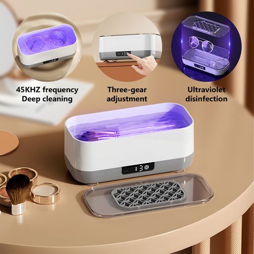 400ML Large Capacity 45K HZ Ultrasonic Sterilizer Jewelry Cleaner Electric Automatic Ultrasonic Makeup Brush Cleaner Just use clean water.