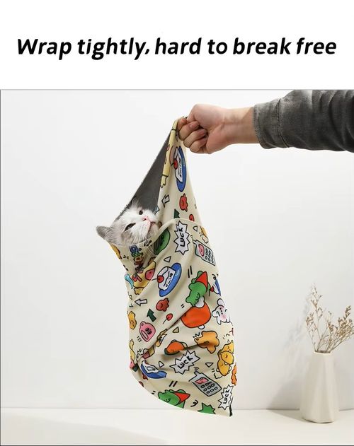 Pet package and cat fabric, multifunctional adhesive fabric, cute cat fixing cloth, used for cleaning and trimming nails, can be used for storing and carrying scattered items.