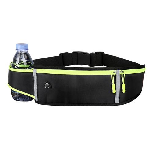 Letter Graphic Waterproof Nylon Fitness Fanny Packs Running Cycling Outdoor Sport Waist Belt Bag with Water Bottle Holder