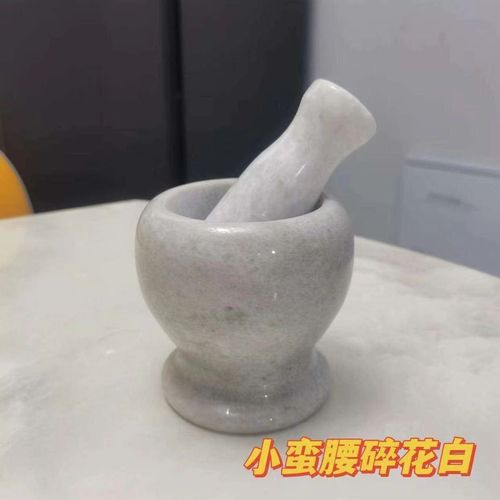 Natural marble stone garlic masher, stone mortar, household garlic mash garlic press, mashing jar garlic mortar