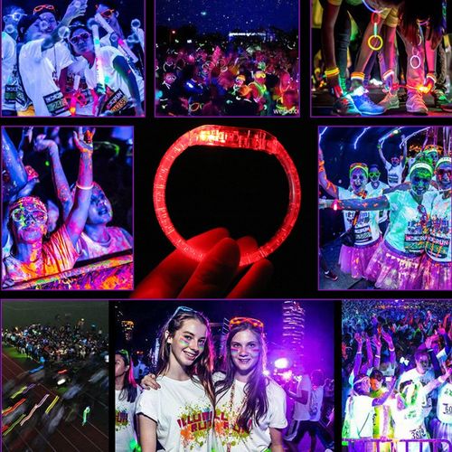 Suitable for nightclubs, bars, music festivals and other events: LED light-up bracelets to match the music and create a sense of atmosphere