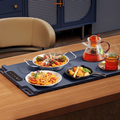 Anti-slip Easy to Clean Soft Silicone Rolling Heating Food Warming Mat with Touch Screen Buttons