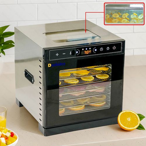 Commercial or home-use small digital eight-layer fruit and vegetable food dehydrator, high-efficiency pet snack and meat dryer with skylight