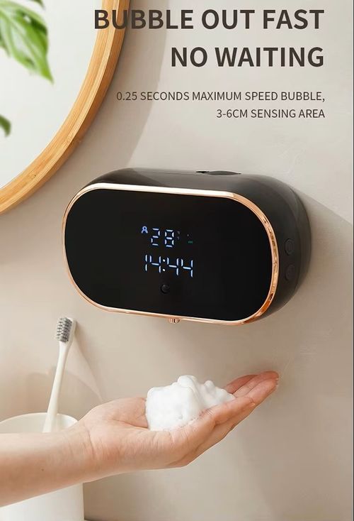 NEW Wall Mounted USB Rechargeable Lcd Digital Display Automatic Touchless Sensor Foam Soap Dispenser