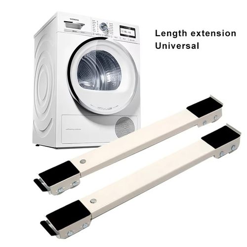 Heavy Duty Furniture Adjuster Washing Machine Refrigerator Rollers Lifter Mover Adjustable White Movable Pulley Base