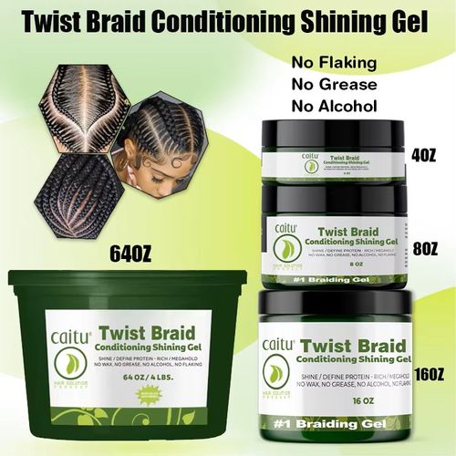 Neat Braid Conditioning 64 Oz No Residue Extreme Hold Braid Wax Gel Locking Shining Pure Braiding Gel