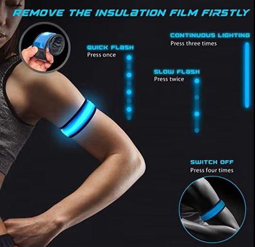 LED Luminous Night Running Armband USB Charging Bracelet Outdoor Sports Reflective Safety Belt Bicycle Cycling Luminous Arm Band