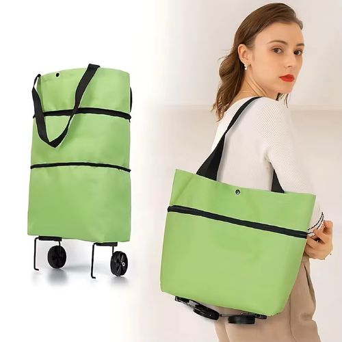 Multicolor Portable Grocery Cart Household Can Bear Weight of 12.5kg Foldable Backpack Shopping Trolley Lightweight with Wheels