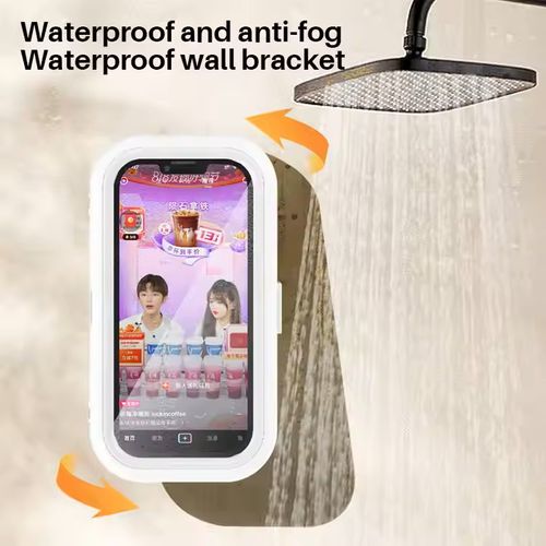 360 Degree Rotating Folding Telescopic Wall Mounted Bathroom Waterproof Phone Holder Touch Screen Punch Free Phone Holder