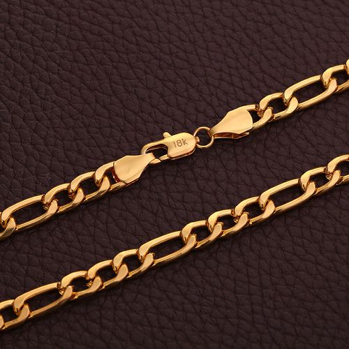 Fashion 18K Gold Chain Necklace 6Mm Wide Cuban Chain for Women Men Chains