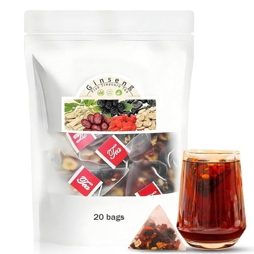 Women and Men's Health Instant Herbal Tea Five Treasure Ginseng Flavor for Amazon Cross-Border Specialty Bagged Tea 20 Pack