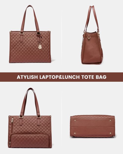 2pcs Ladies Shoulder Bags Lunch Box Daily School Business Waterproof Women Laptop Handbags With Insulated Cooler Bag