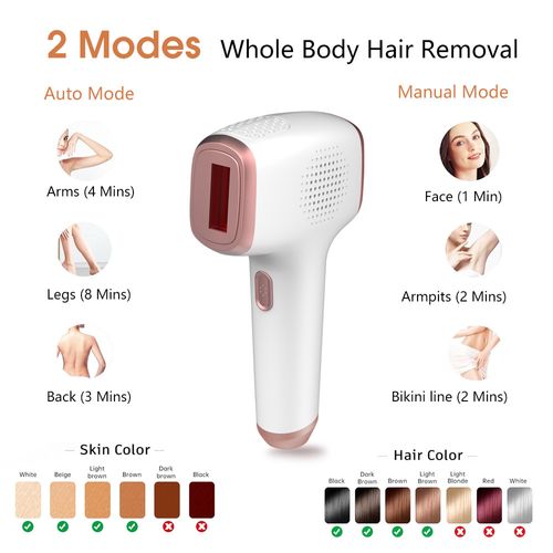 Portable 3-in-1 IPL Hair Removal Machine for Home Use Mini Painless with Ice Cooling Features Skin Rejuvenation