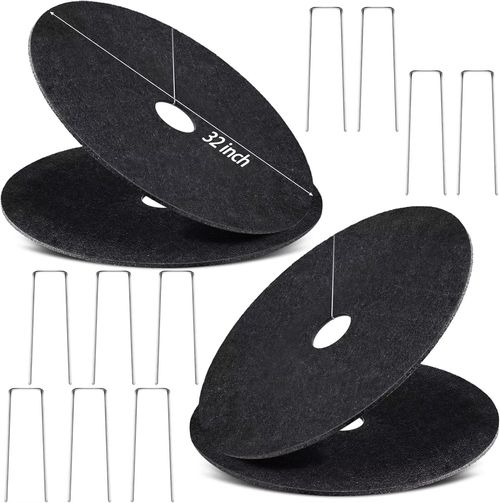 Black Reversible Mulch Ring Tree Protector Mat for Weed Grass Control Root Protection