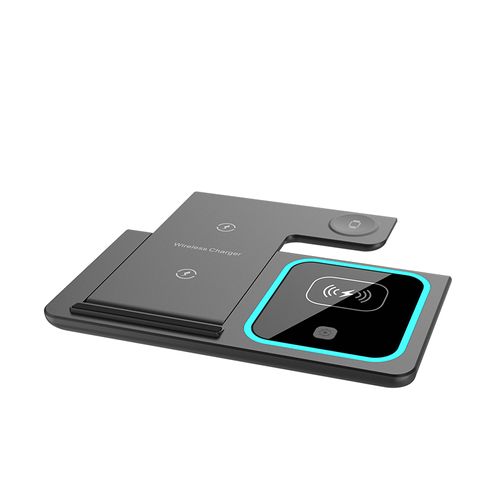 Fast Wireless Charging Station Magnetic Phone Wireless Charger Stand Hot Foldable Portable 15W for Samsung 3 in 1 Charger ABS