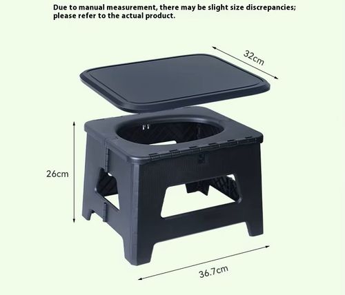 Portable Folding Camping Toilet Seat Outdoor Collapsible Toilet Chair for Hiking Travel （Gift storage bag + garbage bag + hardener）
