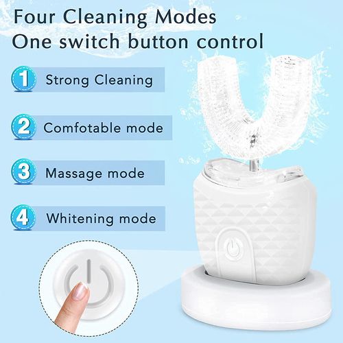 Electric Toothbrush Adults Students Soft Bristle U-Shaped Household LED Display USB Power Automatic Tooth Cleaner