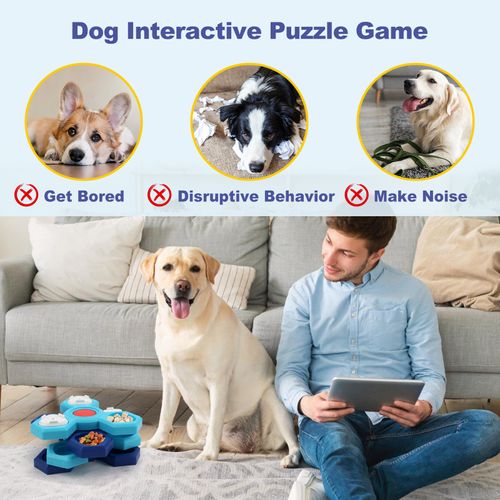 Puzzle pet toy multi-layer rotating slow feeder training dog foraging toy