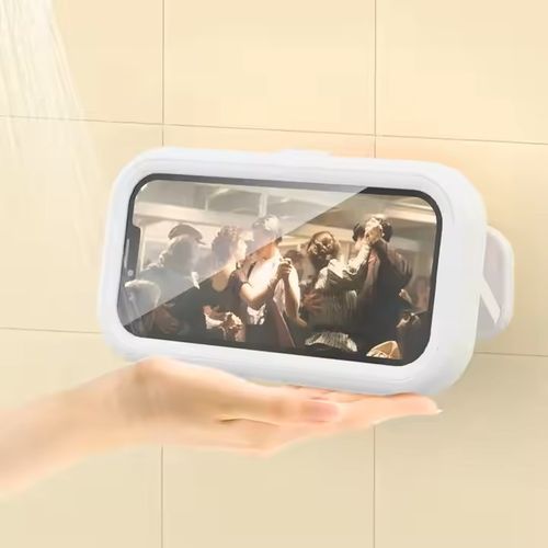 360 Degree Rotating Folding Telescopic Wall Mounted Bathroom Waterproof Phone Holder Touch Screen Punch Free Phone Holder