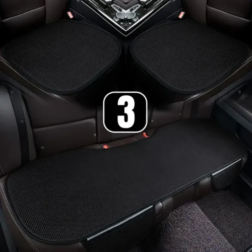 Four Seasons Universal Car Seat Cover Set Breathable Ice Silk Anti-Slip Made of Durable Polyester Car Interior Accessory