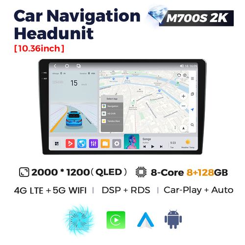 MEKEDE 2K MS 8 Core Android Car DVD Headunit Radio Screen Universal Type 9 Inch and 10 Inch for All Cars 2000*1200 QLED Car-play
