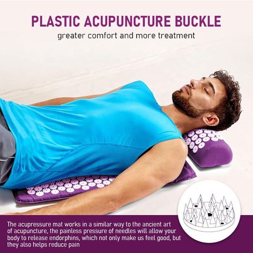 Thousands of Acupressure Points Bed Sofa Chair Acupressure Mat Neck Pillow Set