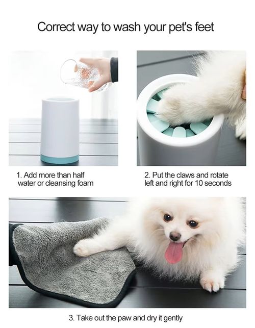 Dog Outdoor Essentials Portable Foot Clean Dog Paw Washer Cup Silicone Dog Paw Cleaner