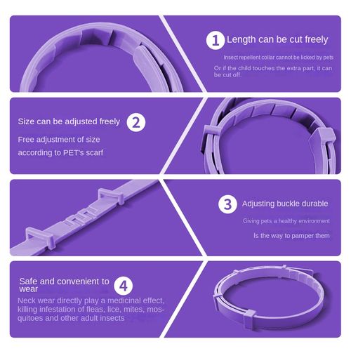 4-Pack CalmingCollar Silicone Ribbed Collar for Cats and Dogs Soothing Adjustable Pet Supplies With Unique Print Patterns