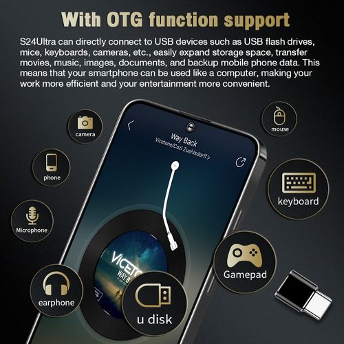Smartphone 16+1TB Android 7.3-inch large screen black model