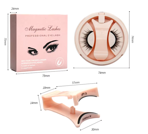 No Glue Needed Reusable Waterproof Easy to Wear Magnetic False Lashes Kit Magnetic Eyelashes With Applicator