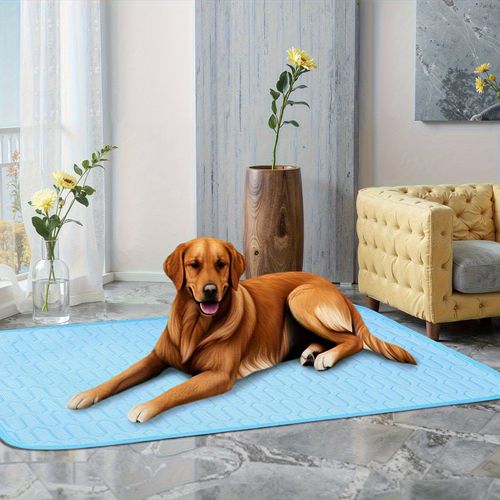 Upgraded Self-Cooling Mat for Dogs & Cats Thicken Washable Non-Toxic Foldable & Non-Slip Dog Cooling Mat Pet Cooling Pad