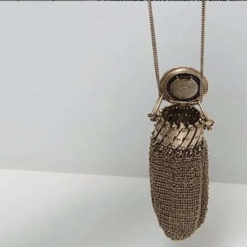 Handmade English Coin Purse Small Metal Chain Coin Purse Wallet Change Pouch for Women Men