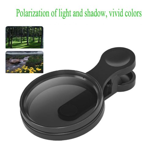 52mm Mobile Photography Polarizer Lens Filter with Clip CPL Polarizer Anti Reflective HD Filter