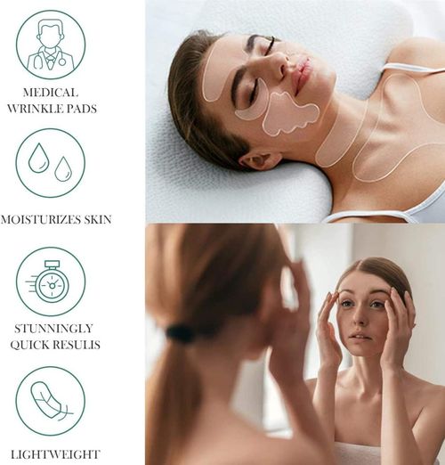 Anti-wrinkle patches -Wrinkle Removal Reusable Silicone Sticker Anti Wrinkle Aging Skin Lifting Care Patch Face Forehead Neck Eye Sticker Pad