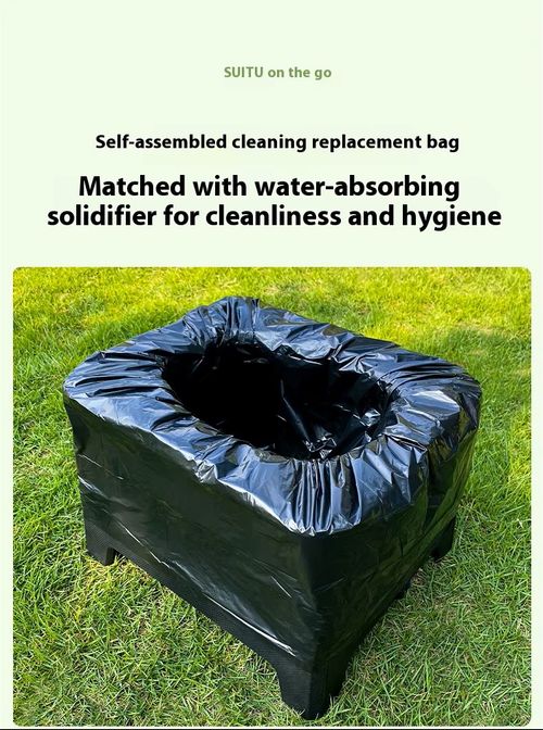 Portable Folding Camping Toilet Seat Outdoor Collapsible Toilet Chair for Hiking Travel （Gift storage bag + garbage bag + hardener）
