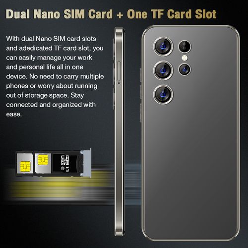 Smartphone 16+1TB Android 7.3-inch large screen black model