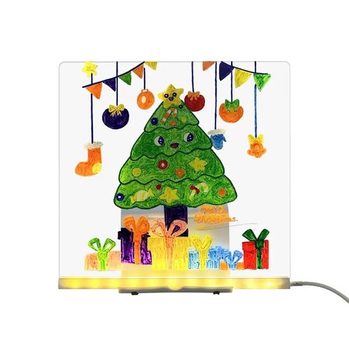 Acrylic Bracket Erasable LED Night Light Creative Kids Drawing Board Message Writing Note Light Kids Gift