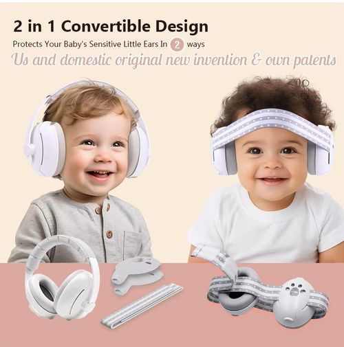 2 in 1 Baby Ear Muff Sleep Earmuff Noise Reduction Earmuffs Baby Ear Protection Hearing Protection for Babys Kids Ear protection