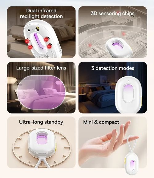 Camera Detector Intelligent Hidden Camera Signal Detector Rechargeable Hanging Security Alarm Protection Detector