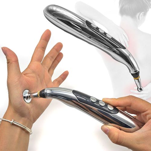 Newest 5 in 1 Acupuncture Pen LED Display USB Rechargeable Meridian Energy Pen with 5 Massage Heads
