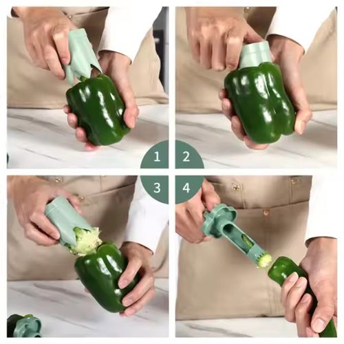 Pepper Heart Extractor Pedicle Remover Household Kitchen Bell Pepper Tiger Skin Seed Removal