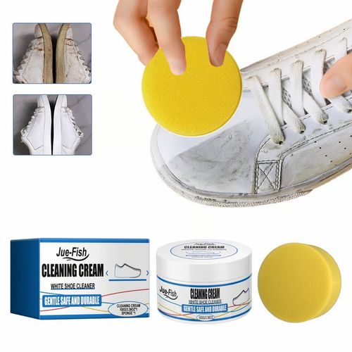 White shoe cleaning cream